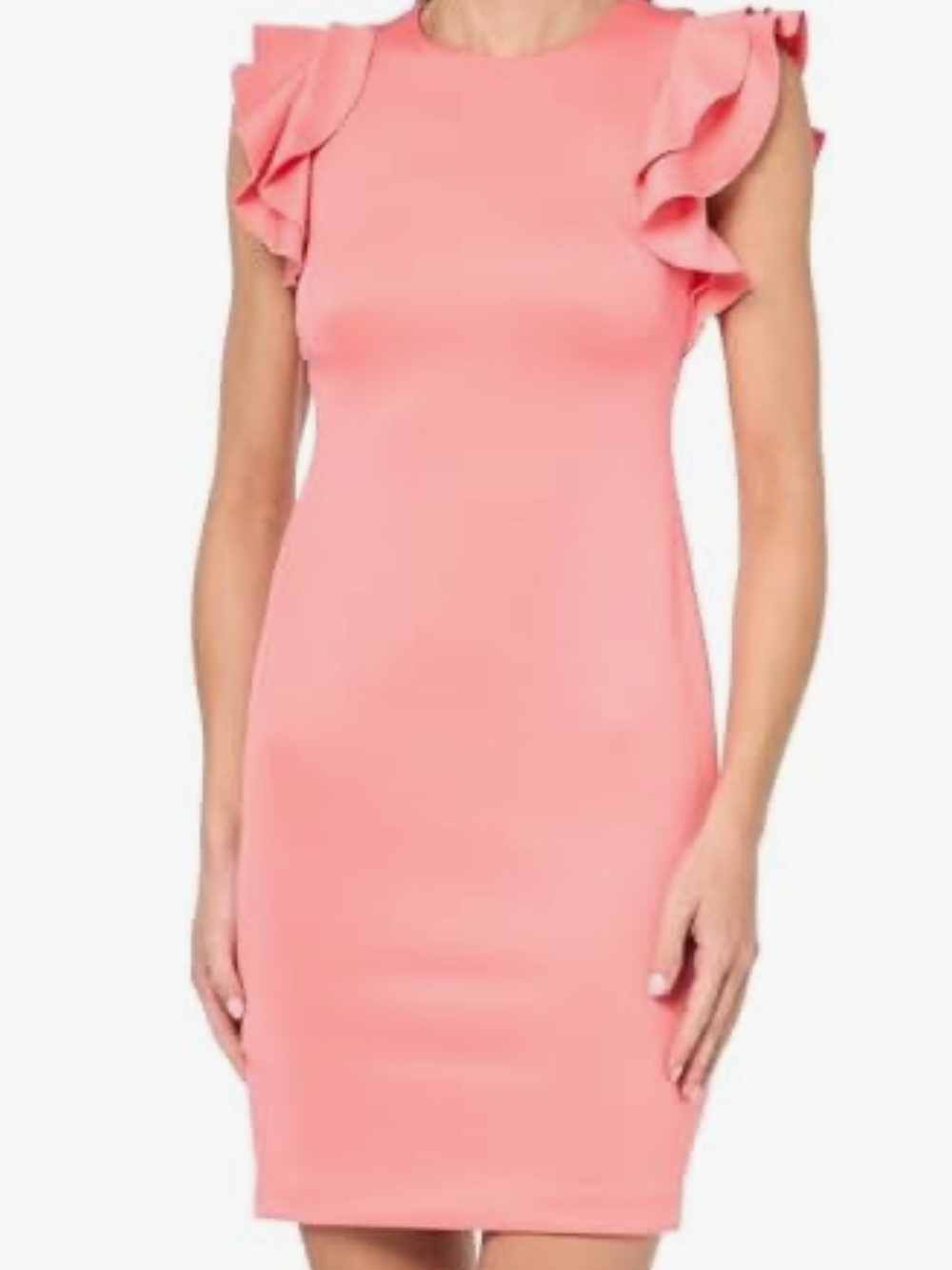 Tommy Hilfiger Coral Ruffle Sleeve Shift Dress